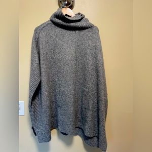 J crew gray poncho sweater